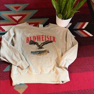 Budweiser Beige Sweatshirt with Eagle Design